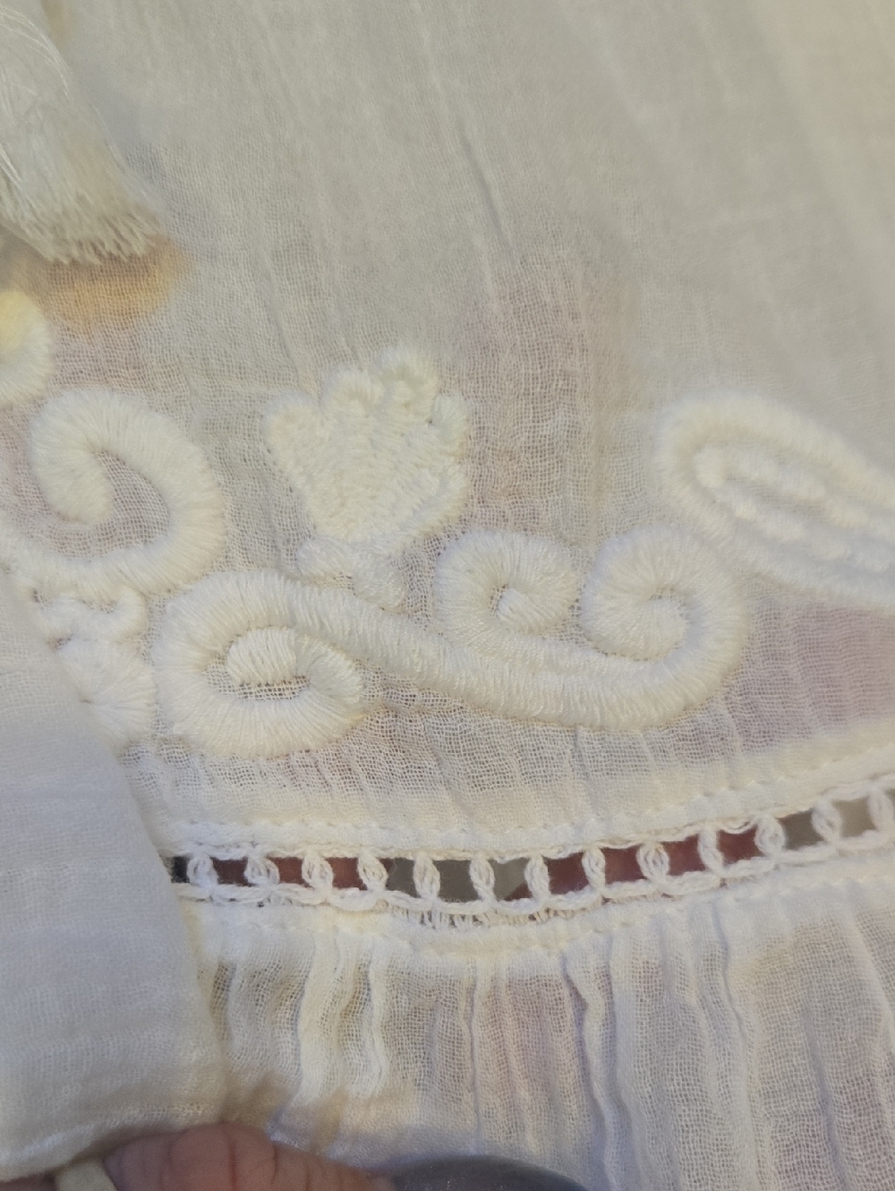 Lilly Pulitzer Sheer White Wide Sleeve Blouse - Picture 5 of 11